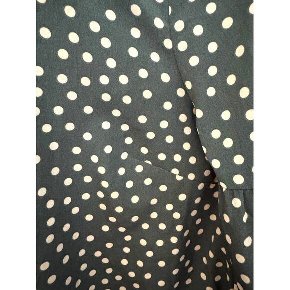 Boden Delia Top Women’s Size 8 Black Pink Polka Dot Bell Sleeve Blouse - Picture 9 of 11